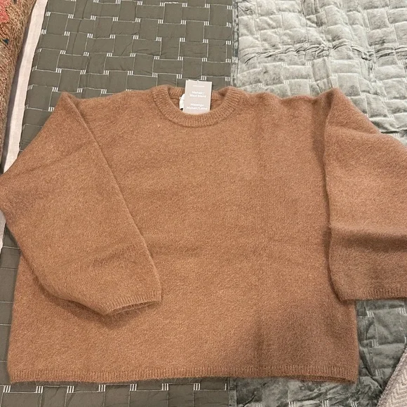 Cozy Mohair Blend Carmel Sweater - Picture 1 of 3